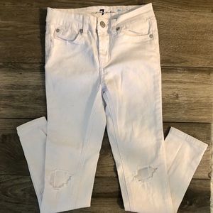 7 for all Mankind Girls White Denim  jeans